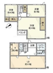 国分北戸建の物件間取画像